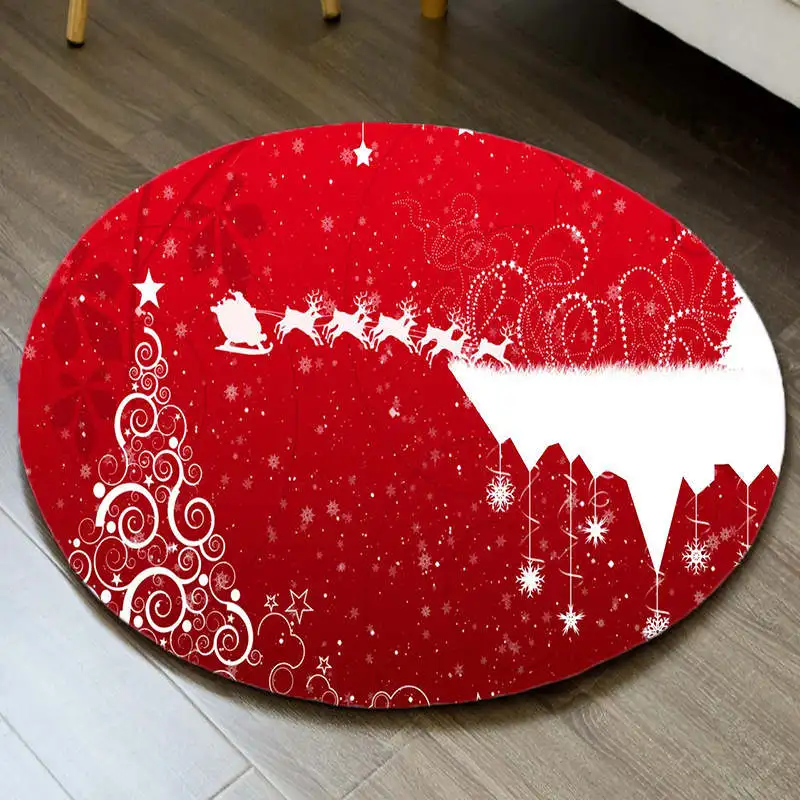 No-4 Merry Christmas Santa ковер детский сюрприз игровой коврик круглый фланелевый ковер рождественские буквы 3D подушка для стула ковёр для гостиной - Цвет: No-4