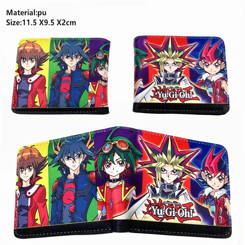 Короткий кошелек из искусственной кожи Yu Gi Oh юги Муто двойной держатель для фото