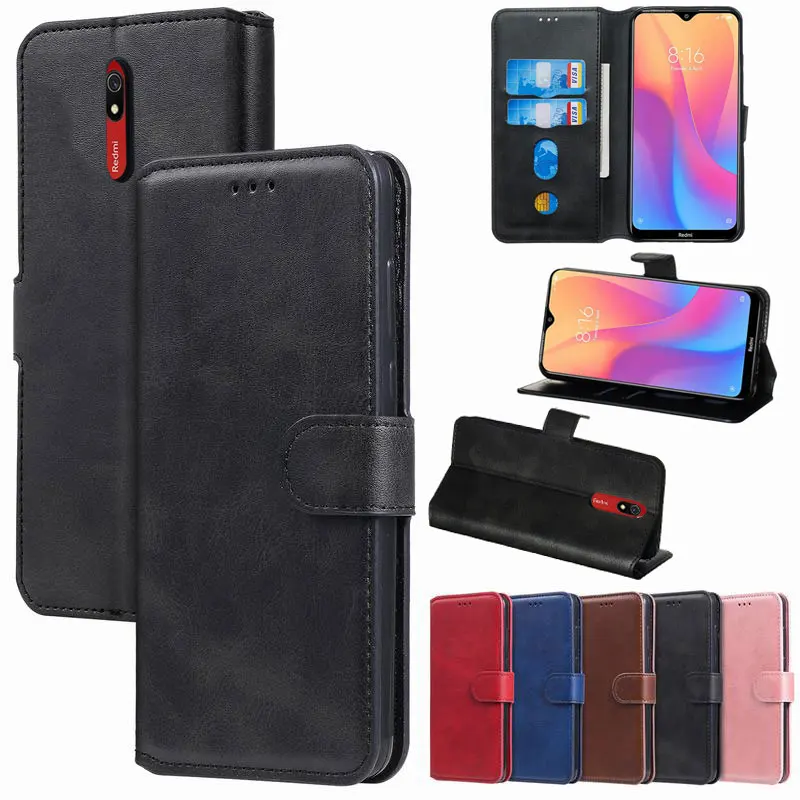 Чехол для Xiaomi Redmi 8 кожаный чехол книжка С Откидывающейся Крышкой телефона 8A с