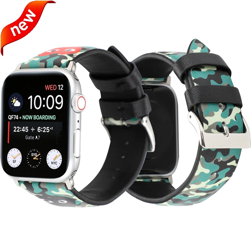 Ремешок кожаный для apple watch band 44 мм 40 42 38 Series 5 4 3 2 1|Ремешки часов| |