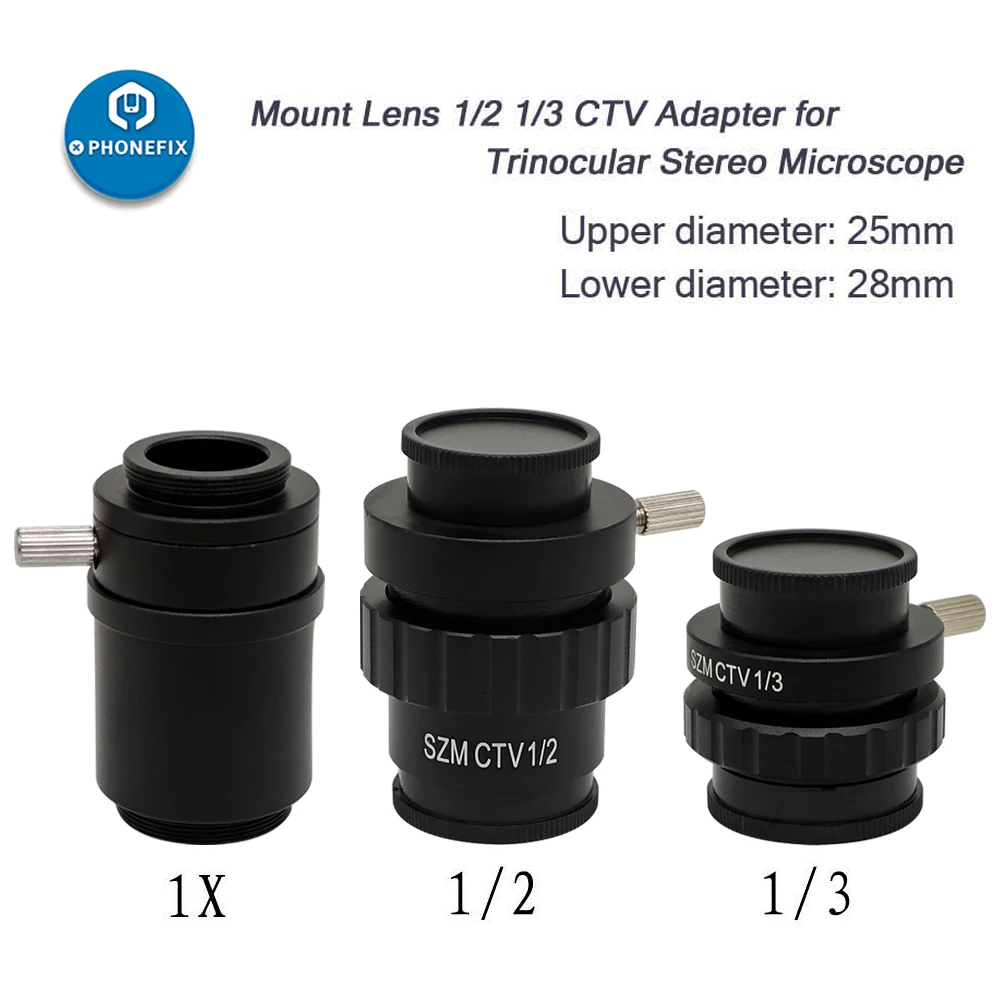 Фото SZMC TV1/2 TV1/3 CTV C-Mount адаптер для микроскопа промышленный цифровой тринокулярный микроскоп камера Замена аксессуары №4