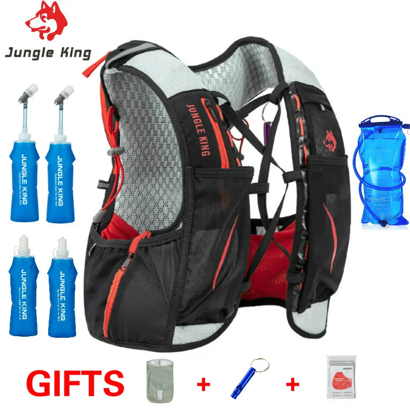

Jungle King CY2018 New 5L Marathon Hydration Vest Pack for 1.5L Water Bag Women Men Bag Cycling Hiking Bag Outdoor Sport Running