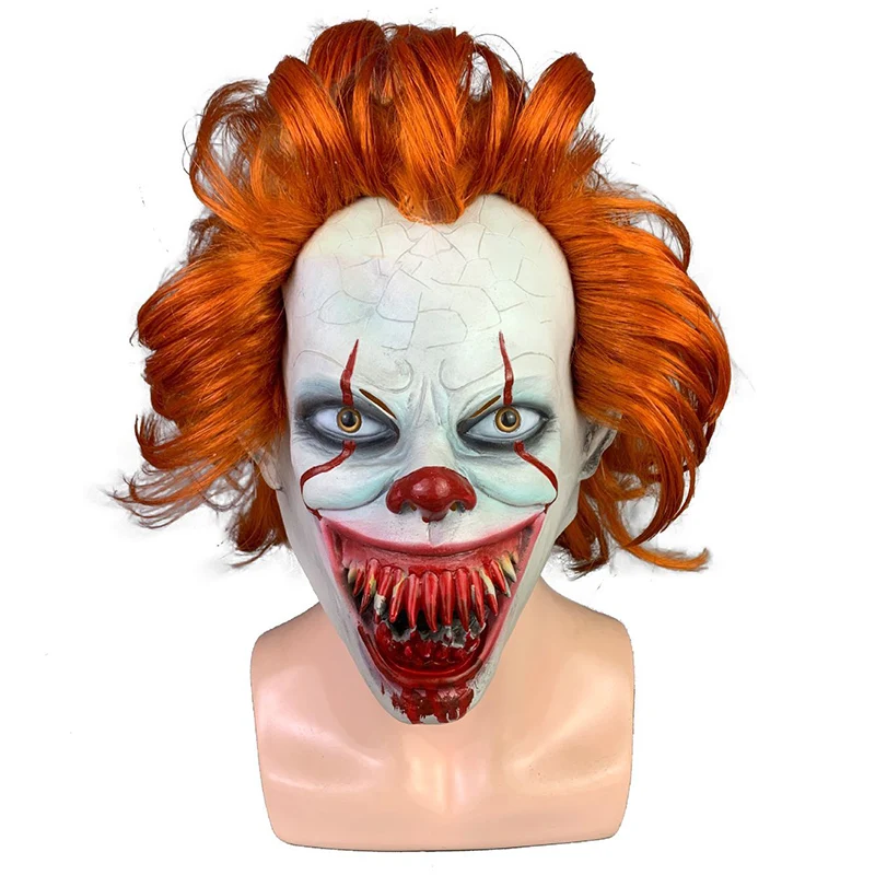 It Chapter Two 2 Joker Pennywise Косплей Маска Стивен Кинг Ужас латекс Хэллоуин маски шлем клоун вечерние костюм, реквизит