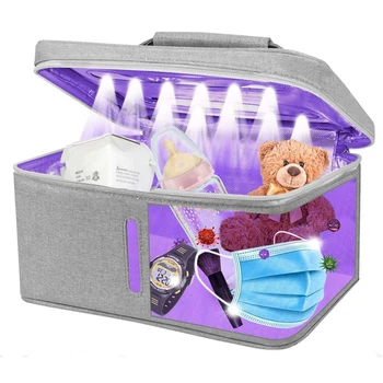 

6W LED UV Cleaner Bag, 265nm Sanitizer Bag Box For Phone, Portable UV Sterilizer Box Sterilization 99% Cleaned Within 5 Mins NEW