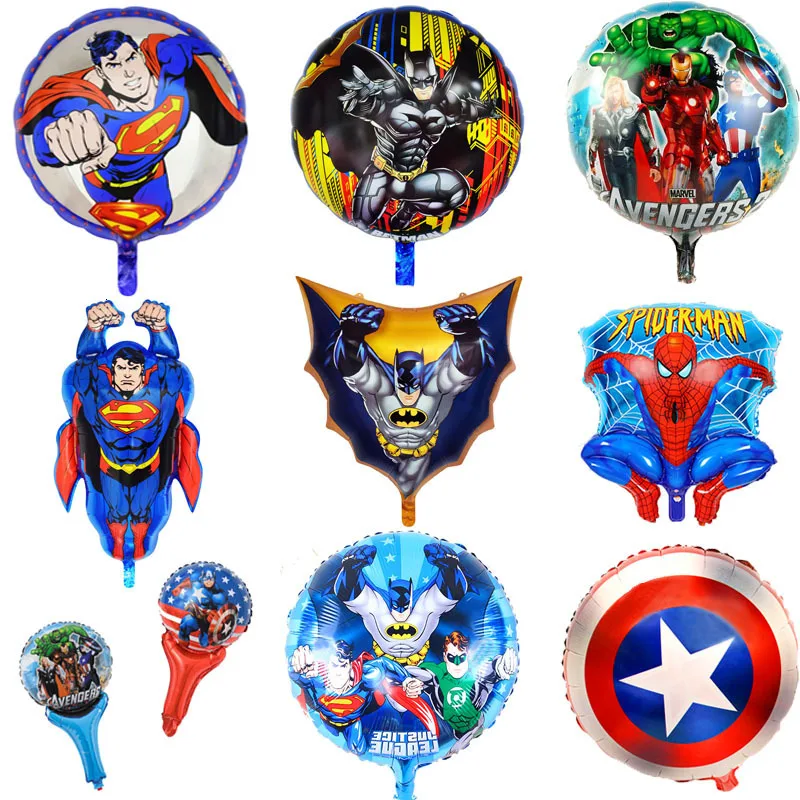 1 шт. большие воздушные шары из фольги «Человек-паук», вечерние украшения для детей «супергерой», «Железный человек» и «Американский капитан», декоративные принадлежности, детские игрушки