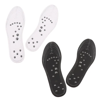 

1 Pair Memory Foam Unisex Insoles Pad Massage Shoe Inserts Cushion Comfortable, Foot Care, Black/White