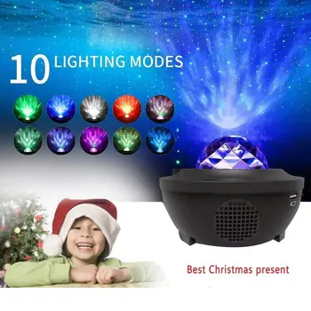 

USB LED Rotating Projector Starry Night Lamp 10 Lighting Modes Star Sky Projection Light Decoration For Birthday Wedding FP8