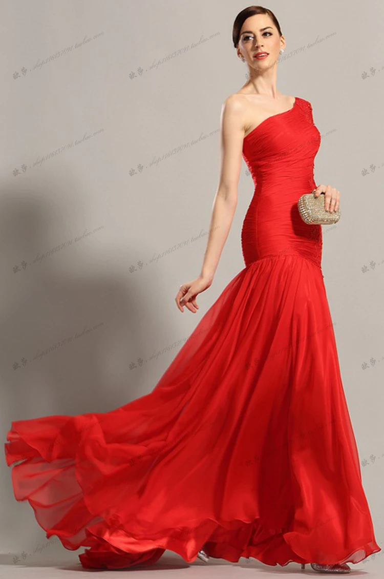 Красное длинное шифоновое вечернее кружевное платье Vestidos De Baile Прозрачный Топ вечерние платья Кружево Выпускной сексуальное платье на одно плечо для мамы; обувь под свадебное платье для невесты