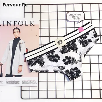 

Fervour pe New Sexy Panties Pure cotton Underwear Tidal current Women Sports style Low Waist Ladies' Briefs A19012
