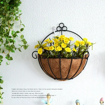 

1PC Hanging Flower Planter Creative Flower Indoor Iron Plant Basket Decor Stand for Garden Living Room Balcony Household