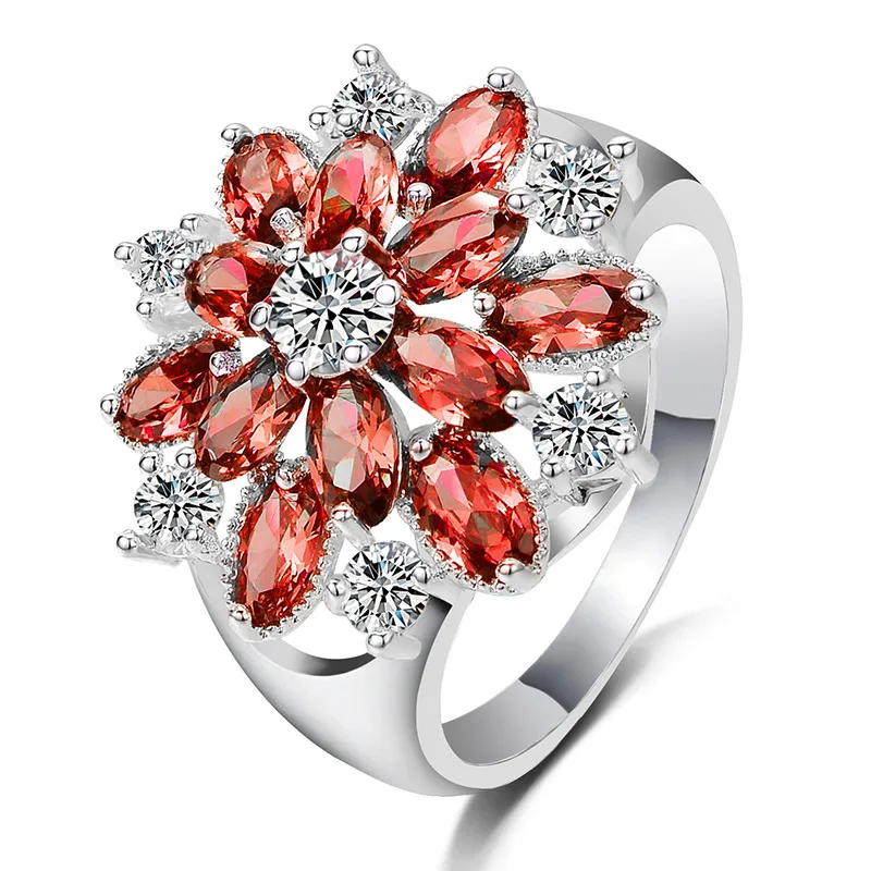 

Creative Flower Shape Wedding/Engagement Ring for Women Multiple color available