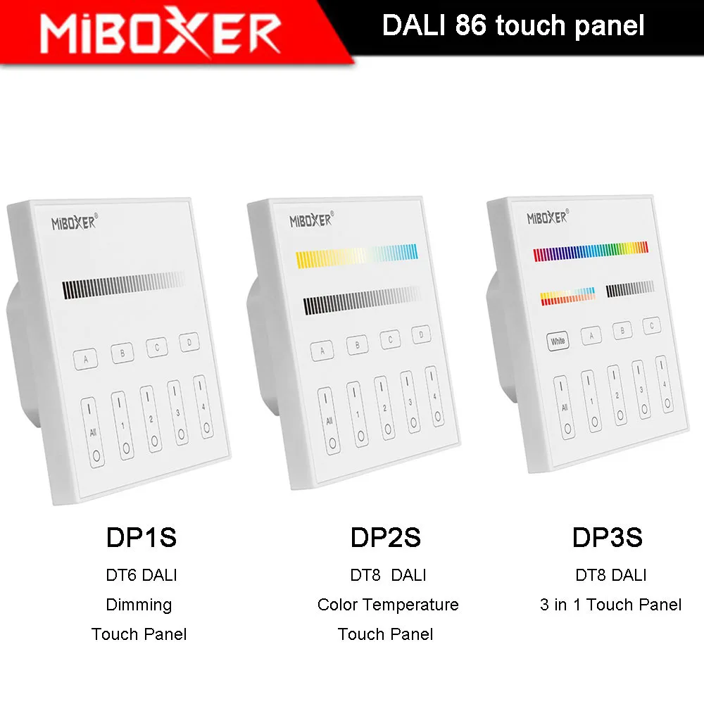 Сенсорная панель Miboxer DALI 86 одноцветный светодиодный регулятор яркости DP1S/DP2S/DP3S