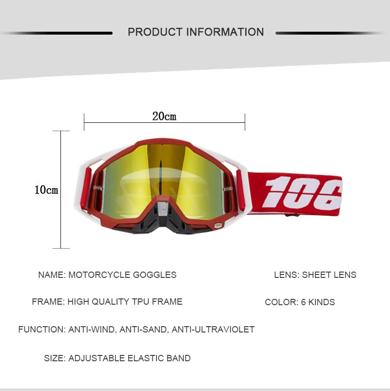 prescription motorcycle glasses 2022 Newest Motorcycle 100 Sunglasses Motocross Safety Protective Night Vision Helmet Goggles Driver Driving Glasses For Sale Electric Helmet Motorcycle