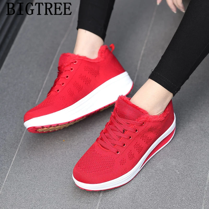 Zapatillas de deporte rojas para mujer, informales de invierno, de baloncesto para mujer, zapatillas cortas 2022 - AliExpress Calzado