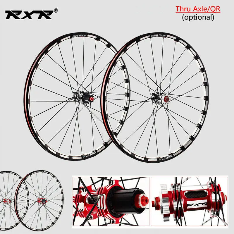 RXR 26/27. 5/2" MTB колесная карбоновая ступица дисковый тормоз 5 подшипников комплекты колес для велосипеда горный велосипед 7-11Speed через ось/QR MTB колеса