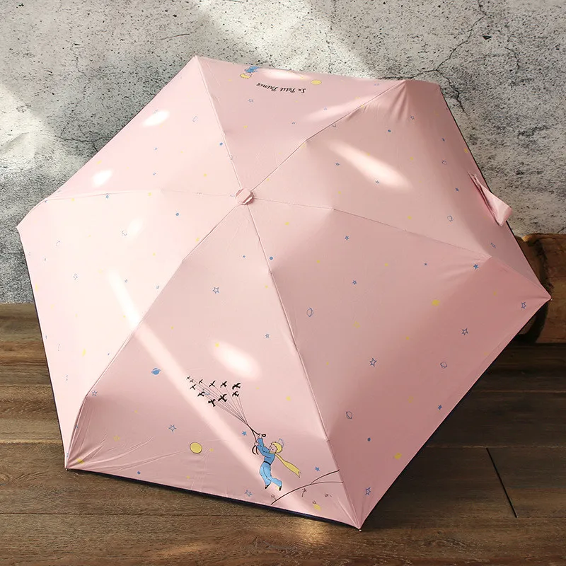 pink prince Качественный Мини карманный зонтик, Женский мини дождливый принц и детский дорожный Модный складной зонтик для маленьких солнечных зонтов - Цвет: pink prince