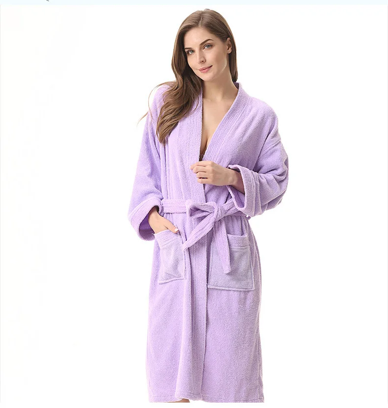 Полотенцесушитель Robe100% хлопок унисекс Халат Банные мужские халаты и женские Sleeprobe двусторонний махровый Sleeprobe женская повседневная домашняя одежда