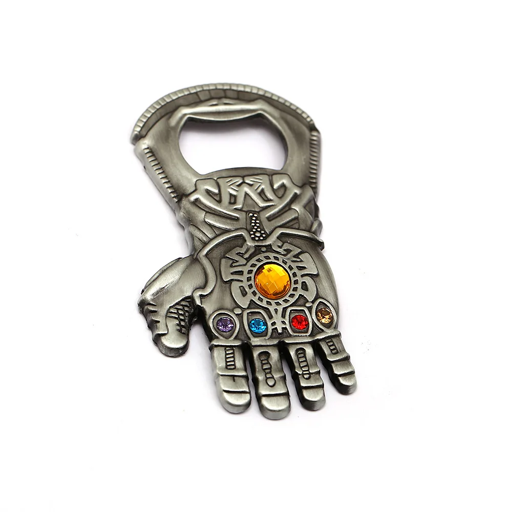 

CWFDY The Avengers Thanos Glove Bottle Opener Keychain Metal Infinite Power Gauntlet Pendant Keyring Endgame Kitchen Accessory