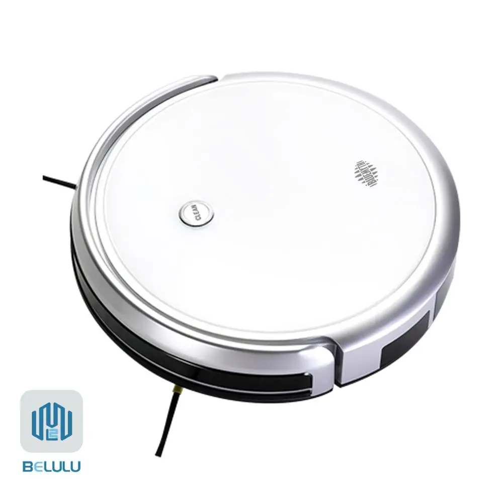 

White Robot Vacuum Cleaner Suction 3in1, Map Navigation Display on Wifi App, Home Cleaning Run 100 mins Automatically Charge