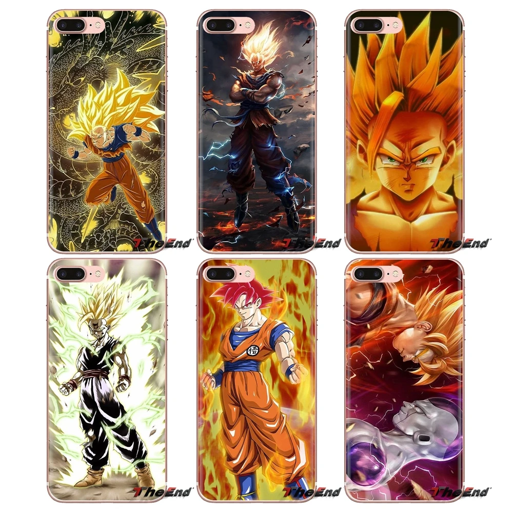 DRAGON BALL Z Saiyan Son Goku для samsung Galaxy S3 S4 S5 Mini S6 S7 Edge S8 S9 S10 Plus Note 3 4 5 8 9 прозрачный чехол из