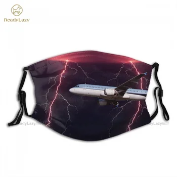 

Polyester Fun Airplane In Flight Through A Lighting Mouth Face Mask Breathable Wholesale Adults Facial Mask With Filters