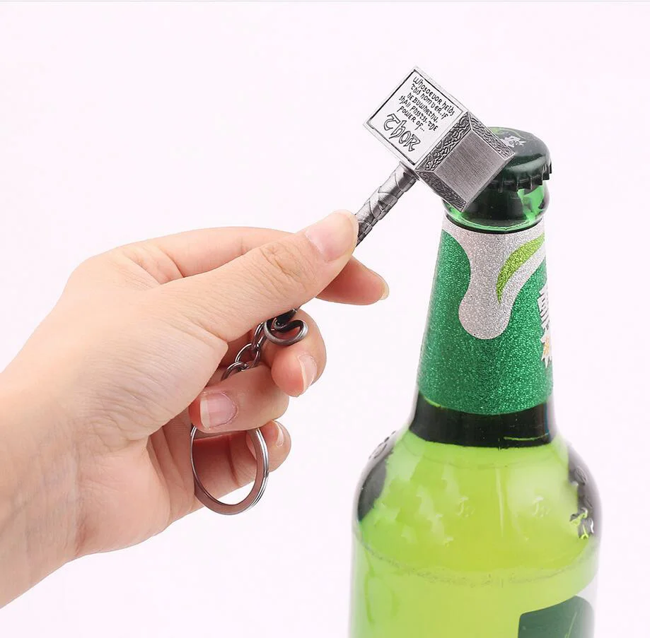 Marvel Avengers Thor Hammer Mjolnir Metal Replica Beer Bottle Opener Toys Thanos Gauntlett Glove Toys For Kids Christmas Toy