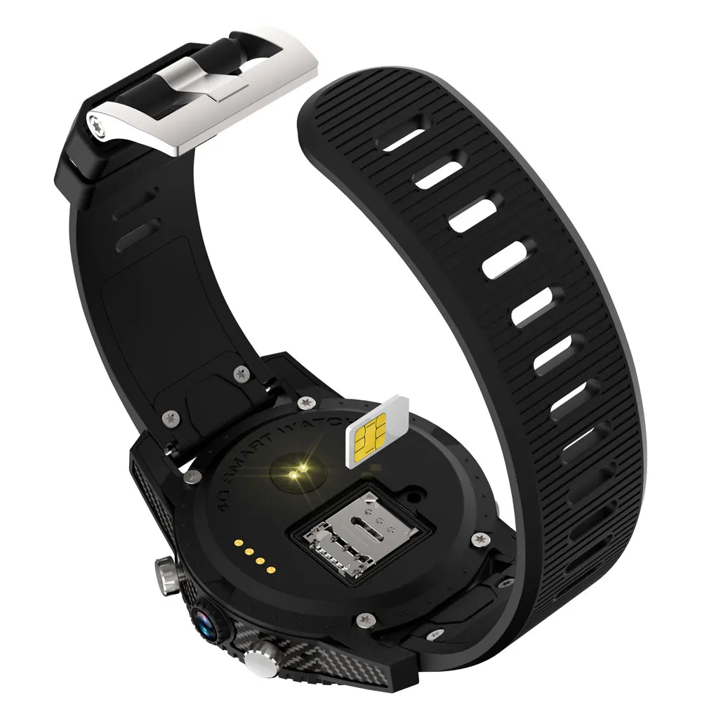 US $153.99 696 I7 4GLTE Circle Carbon Frame Android 70 Network Support Wifi Hotspot Bluetooth Smart Watch Pk Apple Watch