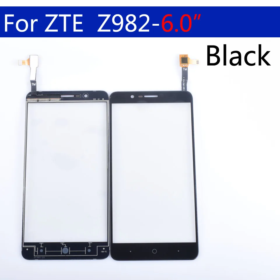 Для zte Blade Z Max Z982 сенсорный экран панель дигитайзер сенсор Переднее стекло Внешний сенсорный экран Замена 6,0 дюймов