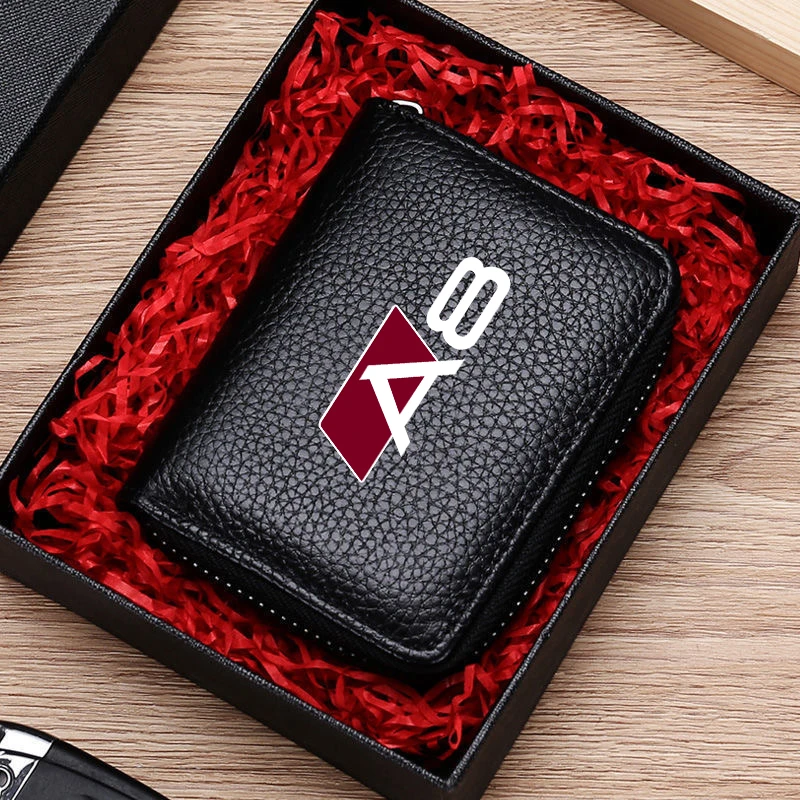 For Audi A8 A3 A4 A5 A6 A8 Q3 Q5 Q7 Q8 Car Accessories Genuine Leather  Wallet Driver License Business Card Holder Wallet - Stowing Tidying -  AliExpress