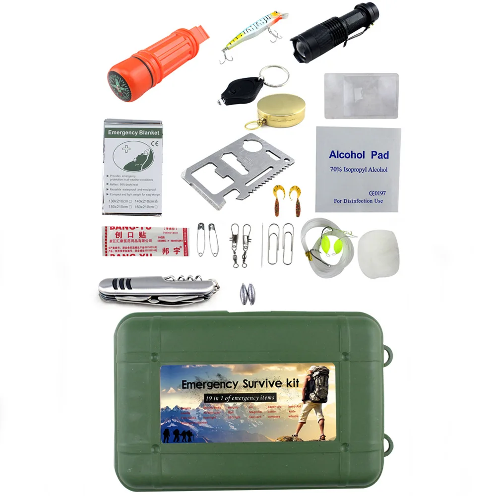

Camping Multi-functional Plastic Tool Box Outdoor Earthquake Car Mounted Family Emergency Supplies Survival Tool Box