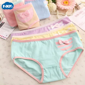 

Cute Pantie Women Kawaii Woman Underwear Ladies Pink Underpants 6pcs/set Bow Knot Low Rise Girls Under Wear Panty Women Knickers