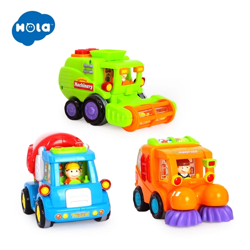 HOLA игрушки 386 Детские игрушки Push& Go фрикционные игрушечные грузовики детские игрушки для ролевых игр