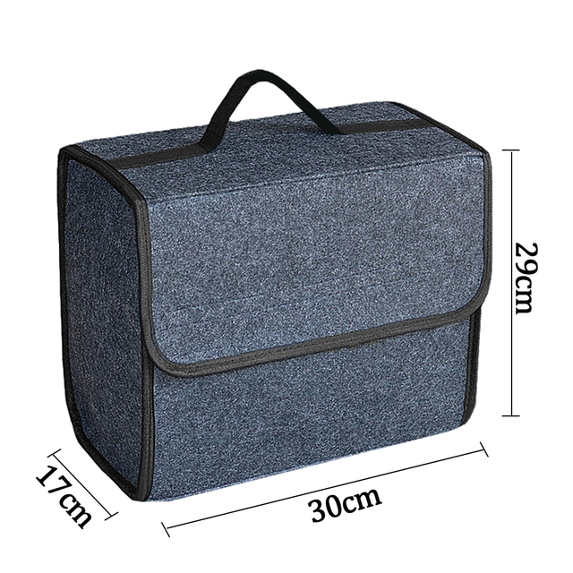 Storage Bag Trunk Organizer Box Felt Cloth Storage Box Auto Cargo Container Bags Multi-Pocket Tidying Bags Car Accessories