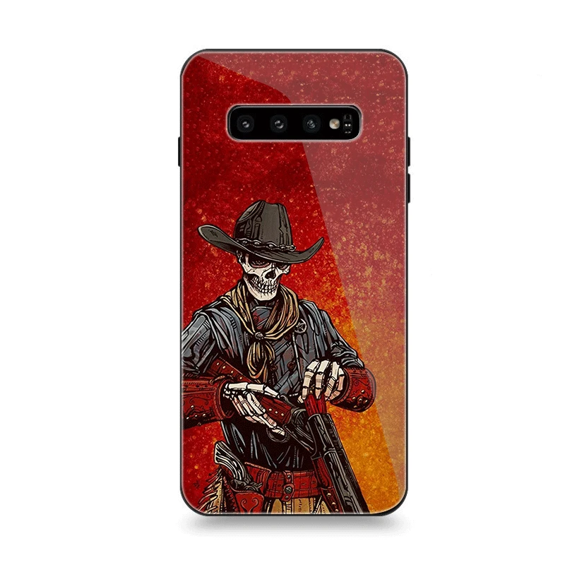Мобильный чехол для телефона Стекло для samsung A10 A20 A30 A40 A50 A60 A70 S7 край S8 Plus Note 8 9 S10 черепа в стиле ретро - Цвет: G1
