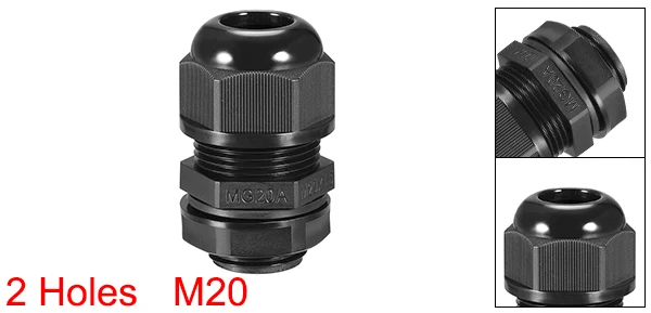 Uxcell M12 M16 M20 кабельный ввод 2-6 отверстий водонепроницаемый нейлоновый соединитель для 1,3-2,3 мм 1,4-2,1 мм 2-4,5 мм 2,4-3,4 мм диаметр провода - Цвет: M20 for 4.3-6.1mm