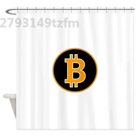 Водонепроницаемый занавеска для душа s bitcoin занавеска для душа s принт полиэстер ткань занавеска для ванной комнаты с 12 крючками