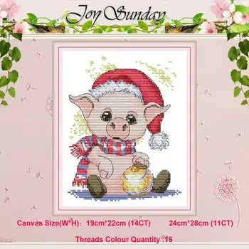 

Lovely pig animals painting counted 11CT 14CT Cross Stitch Sets DIY Chinese Cross-stitch Kits Embroidery Needlework Home Decor