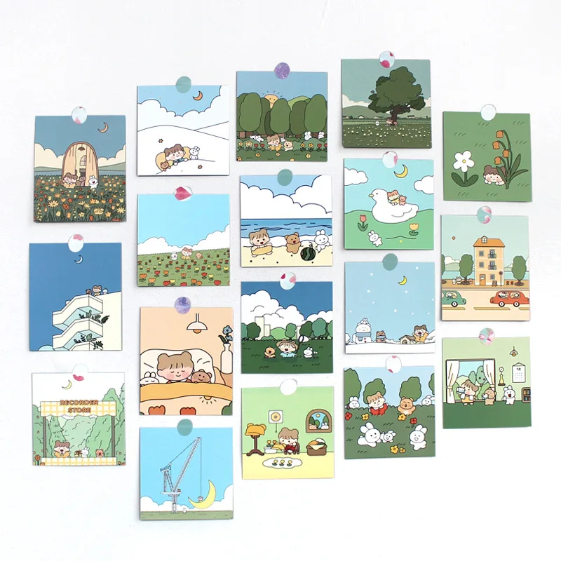 Tarjeta de Cuenta de mano japonesa para chica, postal de doble cara, patrón de decoración, Material, accesorios de posado, pegatina de fondo de pared para habitación
