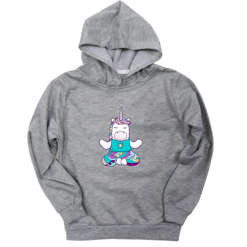 Hoodies 6 Толстовка с капюшоном с единорогом; свитера для малышей; детские толстовки с капюшоном для мальчиков и девочек на весну-осень; милая одежда с принтом «каваи»; одежда для подростков - Цвет: Hoodies 6