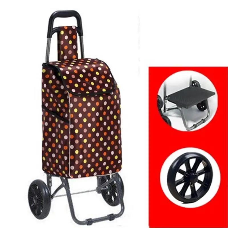 Version R Plegable carito для покупок Roulant кухонный стол Carrello Cucina Mesa Cocina колесница De Courses Avec roulets тележка - Цвет: Version R