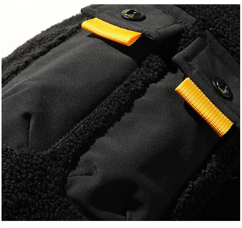 Зимние куртки с капюшоном, новая мужская шерстяная подкладка, Повседневная Толстая Мужская куртка, 2 цвета, размеры от M до 4XL J9544-7710-A