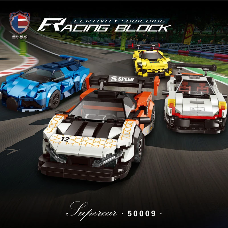 Город Скорость Чемпион гоночный автомобиль строительные блоки для детей