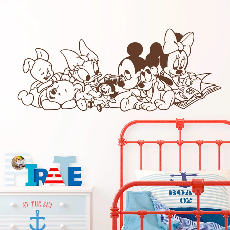 Cartoon Mickey Mouse With Friends Vinyl Wall Stickers Decor For Kids Rooms Nursery Room Decorations Wall Decals Murals Wallpaper Cartoon Mickey Mouse With Friends Vinyl Wall Stickers Decor For Kids Rooms Nursery Room Decorations Wall Decals Murals Wallpaper