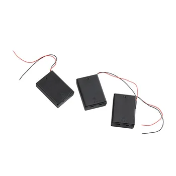 

3Pcs Plastic 3 x AA Batteries Battery Holder Case Box w On/Off Switch