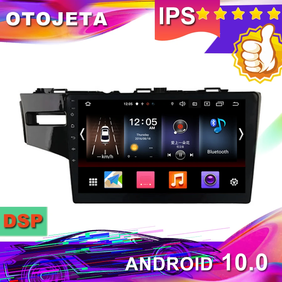 Новое поступление 10," Android 10,0 Автомобильный gps для Honda Jazz Автомобильный Радио подходит для автомобиля мультимедиа 1080P магнитофон bluetooth навигация