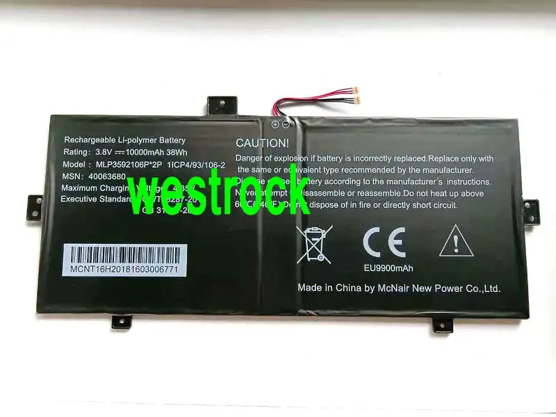 Westrock оригинальный 1000mAh Аккумулятор для ноутбука MPL3592106P | Компьютеры и офис