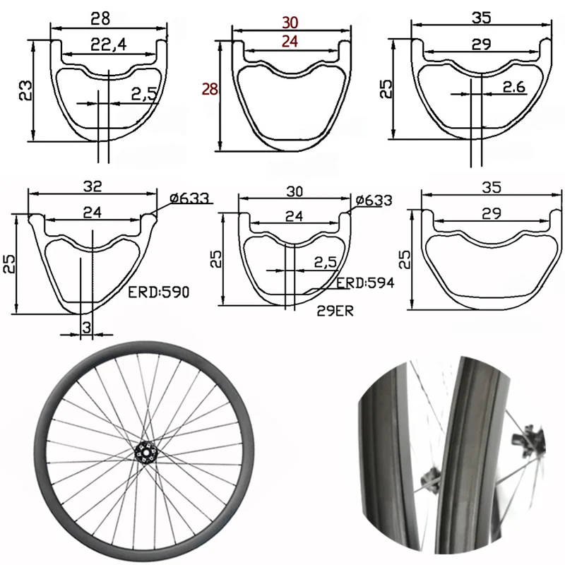 29 27.5 carbon mtb wheels mountain bike wheel width 30/35mm depth 25/28mm disc mtb wheelset 12x100 15x100 12x142 12x148 700C