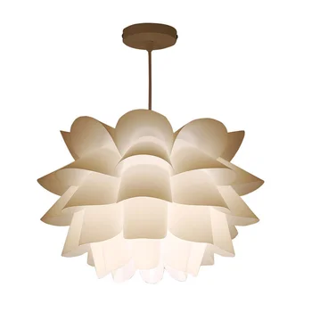 

Assembly Lotus Chandelier Ceiling Pendant Lampshade DIY Puzzle Lights Modern Lamp Shade for North European Ameriacan Style Room