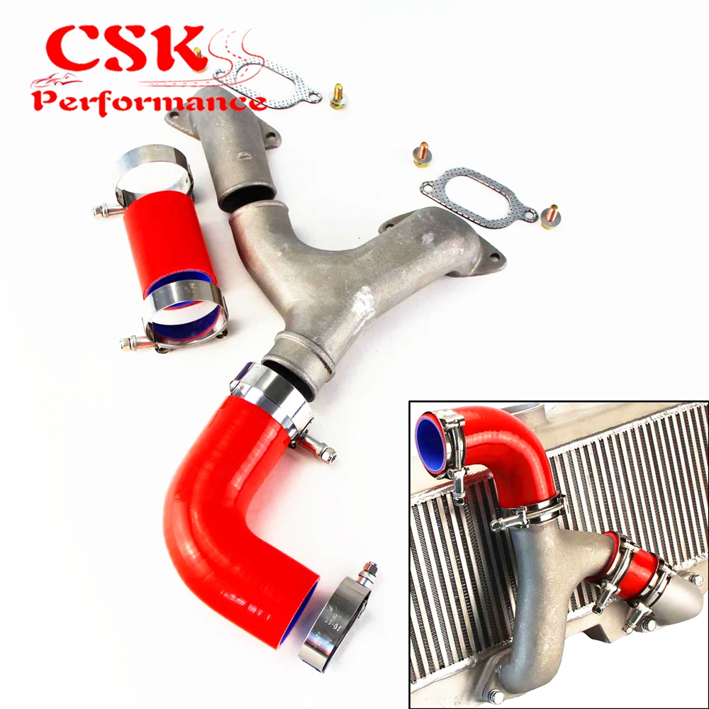 Красное алюминиевое Верхнее Крепление интеркулера Y PIPE kit подходит для 02 07 SU * Bar
