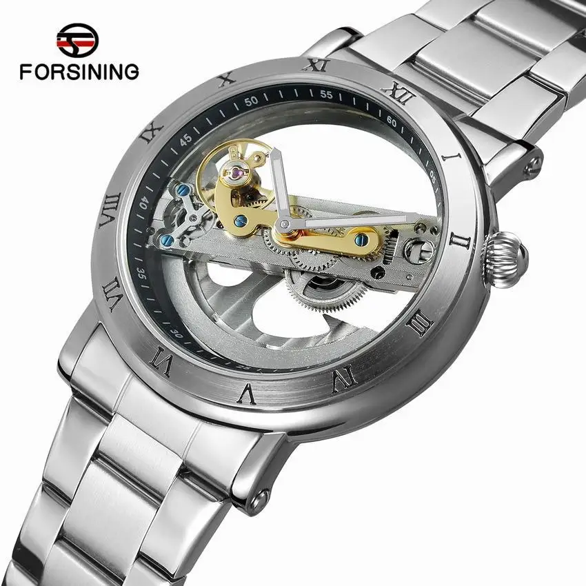 

Forsining Mechanical Wrist Watch Stylish Two-Sided Hollow Table Waterproof Tourbillon Analog Watch MEN'S Watch